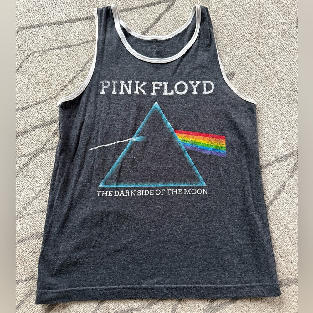 Gray Pink Floyd Graphic Tank Top